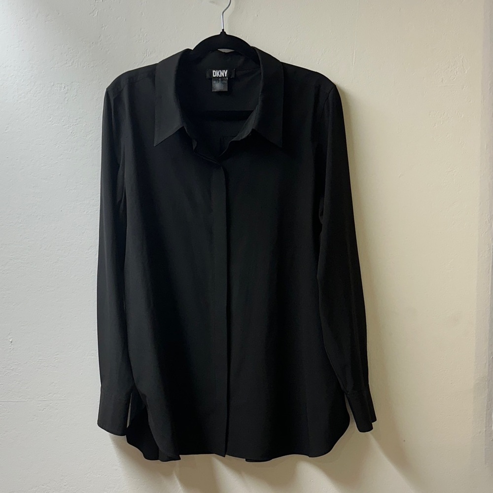 DKNY Classic Black Dress Shirt - Picture 4 of 7